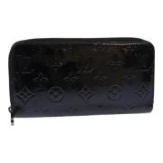 Pre-owned Leather wallets Louis Vuitton Vintage , Black , Dames