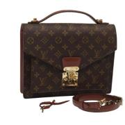 Pre-owned Canvas handbags Louis Vuitton Vintage , Brown , Dames