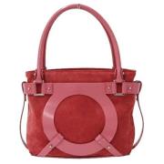 Pre-owned Suede handbags Salvatore Ferragamo Pre-owned , Pink , Dames