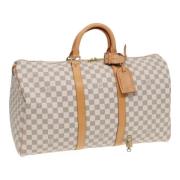 Pre-owned Canvas handbags Louis Vuitton Vintage , White , Dames