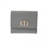 Pre-owned Leather wallets Dior Vintage , Gray , Dames