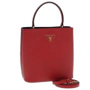 Pre-owned Leather handbags Prada Vintage , Red , Dames