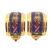 Pre-owned Yellow Gold earrings Hermès Vintage , Multicolor , Dames