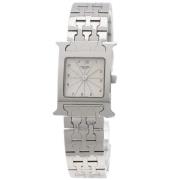 Pre-owned Stainless Steel watches Hermès Vintage , White , Dames