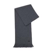 Albas Virgin Wool Scarf in Grijs Hugo Boss , Gray , Heren