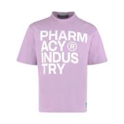 Industrie T-shirt met Logo Print Charles Design , Purple , Dames