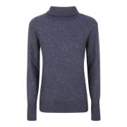 Paillet Turtleneck Sweater Fabiana Filippi , Blue , Dames