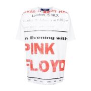 Witte Pink Floyd Print Katoenen T-shirt Junya Watanabe , White , Heren