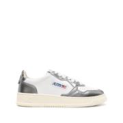 Witte Leren Lage Sneakers Autry , White , Dames