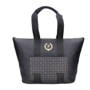 Synthetisch leren dames tote tas Pollini , Black , Dames