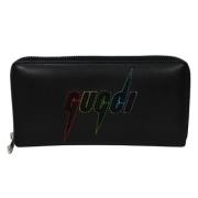 Pre-owned Leather wallets Gucci Vintage , Black , Dames