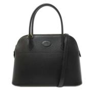 Pre-owned Leather handbags Hermès Vintage , Black , Dames