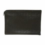 Pre-owned Leather clutches Bottega Veneta Vintage , Black , Dames