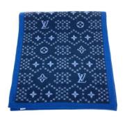 Pre-owned Fabric scarves Louis Vuitton Vintage , Blue , Dames