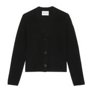 V-hals vest relaxed Marc O'Polo , Black , Dames