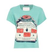 Fortune Print T-Shirt Mother , Green , Dames