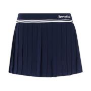 Navy Geplooide Rok Abigail Stijl Sporty & Rich , Blue , Dames