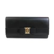 Pre-owned Leather wallets Salvatore Ferragamo Pre-owned , Black , Dame...