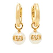 Pre-owned Metal earrings Valentino Vintage , Yellow , Dames