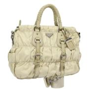 Pre-owned Nylon handbags Prada Vintage , Beige , Dames