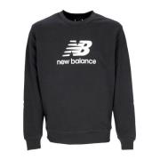 Logo French Terry Crewneck Sweatshirt Zwart New Balance , Black , Here...