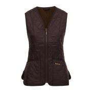 Bruine Fleece Vest met Zakken Barbour , Brown , Dames