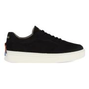 Nabuk Logo Sneakers Barracuda , Black , Heren