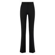 Wijd uitlopende Viscose Broek, Hoge Taille, Stretch Pinko , Black , Da...