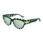 Bv1035S 008 Sunglasses Bottega Veneta , Green , Dames