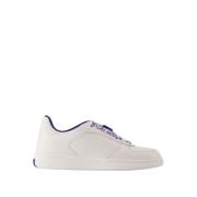 Witte Leren Terras Sneakers Vrouwen Burberry , White , Dames