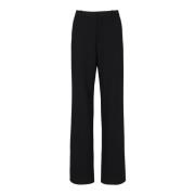 Wijde broek in graanpoeder Balmain , Black , Dames