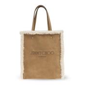 Tas Lenny North-South Medium type-shopper Jimmy Choo , Beige , Dames