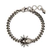 Spin Bedel Gunmetal Schakel Armband Alexander McQueen , Gray , Heren