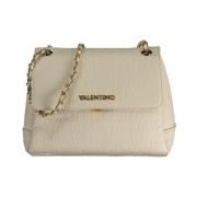 Witte Polyethyleen Schoudertas met Kettinghandvatten Valentino by Mari...