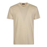 Casual Katoenen T-shirt Tom Ford , Beige , Heren