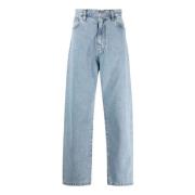 Klassieke Blauwe Katoenen Jeans Carhartt Wip , Blue , Heren