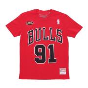 Chicago Bulls Rodman T-shirt Mitchell & Ness , Red , Heren