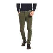 Fluwelen Winter Chino Broek Slim Fit Mason's , Green , Heren