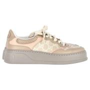 Pre-owned Leather sneakers Gucci Vintage , Beige , Dames