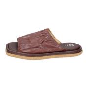 Vintage Lederen Sandalen Moma , Brown , Heren