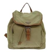 Pre-owned Fabric backpacks Prada Vintage , Green , Dames