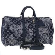 Pre-owned Canvas handbags Louis Vuitton Vintage , Black , Dames