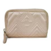 Pre-owned Leather wallets Chanel Vintage , Pink , Dames