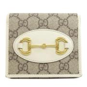 Pre-owned Fabric wallets Gucci Vintage , Beige , Dames