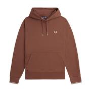 Bruine Hoodie Sweatshirt Fred Perry , Brown , Heren