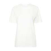 Wit Logo Print Katoenen T-shirt Jil Sander , White , Dames