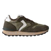 Stijlvolle Paris Race Sneakers Voile Blanche , Green , Heren