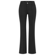 Wijde Broeken, Casual Fit MAC , Black , Dames