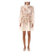 Rococo Bloemen Mini Jurk Room Zimmermann , Multicolor , Dames