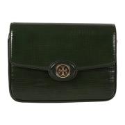 Crosshatched Convertible Schoudertas Tory Burch , Green , Dames